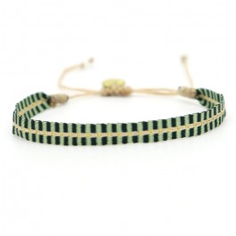 Bracelet Argentinas lichen kaki doré