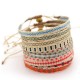 Argentinas cream red and jean bracelet