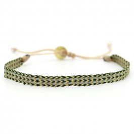 Bracelet Argentinas noir gris doré