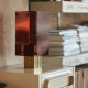 Doris table lamp with a stripped shade