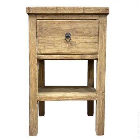 Console double plateau en pin recyclé 160 cm