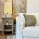 Recycled pine bedside table