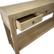 Recycled pine 190 cm console table with 4 drawers