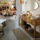 Recycled pine 190 cm console table with 4 drawers