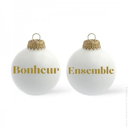 Boule de Noël BONHEUR ENSEMBLE 