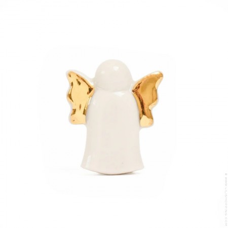 Fève blanche et dorée ange