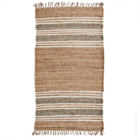 Tapis Runner jute et coton 140 x 70