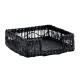 Natural and black seagrass napkin holder