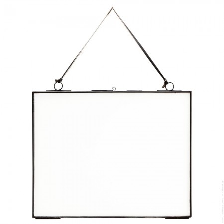 Cadre photo paysage 25 x 20 cm  suspendu avec un lien en cuir