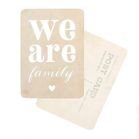 Carte postale Cinq Mai - We are Family ardoise