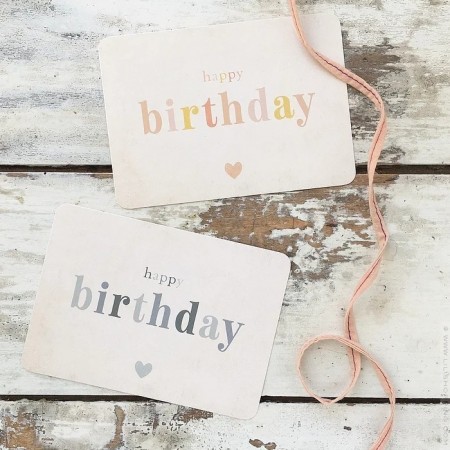 Carte postale Cinq Mai - Happy Birthday rose