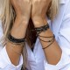 6 turn brown leo  bracelet