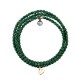 Bracelet 3 tours Zuri noir mat