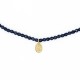 Bracelet 3 tours green forest coeur gold