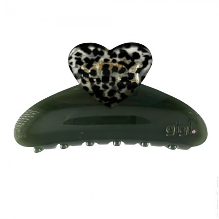 The heart Pantera verde hairclip