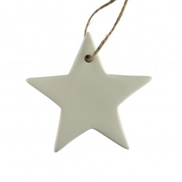 Star in white ceramic