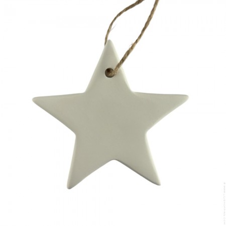 Star in white ceramic