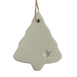 Fir-tree in white ceramic