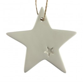 Etoile Star en céramique blanche