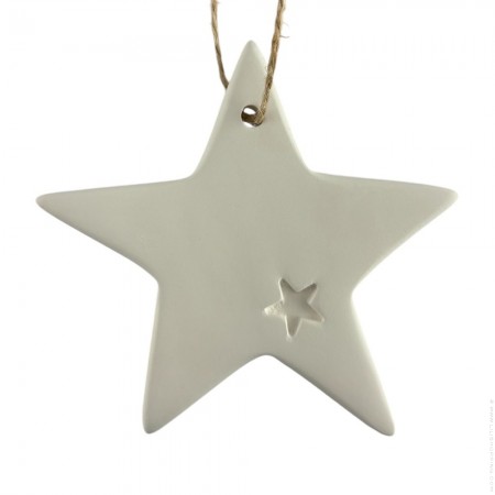 Etoile Star en céramique blanche