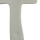 Cross and dove in white ceramic