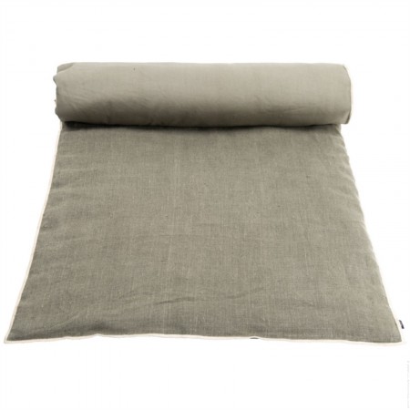 Black Chennai linen bedroll