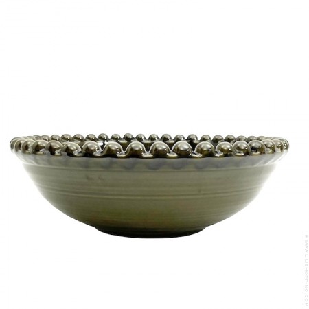 Coupe perlée olive 34 cm