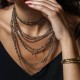 3 turn gold quantic Spike bracelet