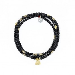 Bracelet 3 tours Love gold black