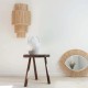 Golden raffia 3 floors wall lamp