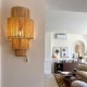 Golden raffia 4 floors wall lamp