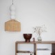 Golden raffia 4 floors wall lamp