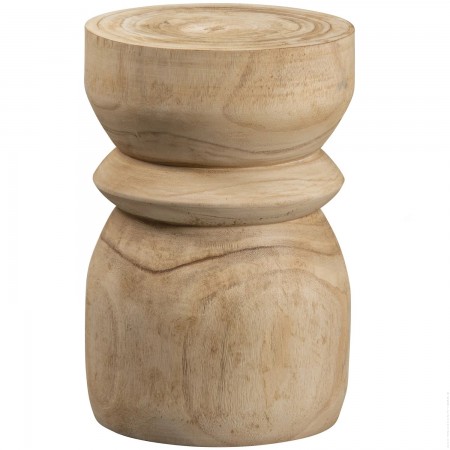 Round pouf high ribcord honey yellow
