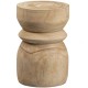 Round pouf high ribcord honey yellow