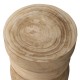 Round pouf high ribcord honey yellow
