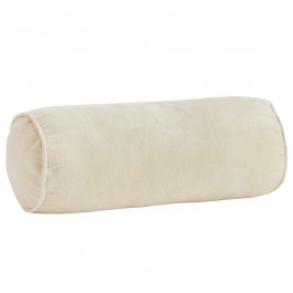 Coussin traversin velours écru