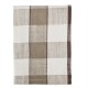 Green and ecru checked kitchen towel