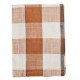 Taupe and ecru checked kitchen towel