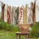 Taupe and ecru checked kitchen towel