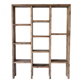 Bibliothèque 3 colonnes en bois recyclé