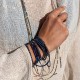Bracelet 3 tours Ocean 3 denim