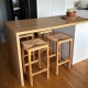 Recycled pine bedside table