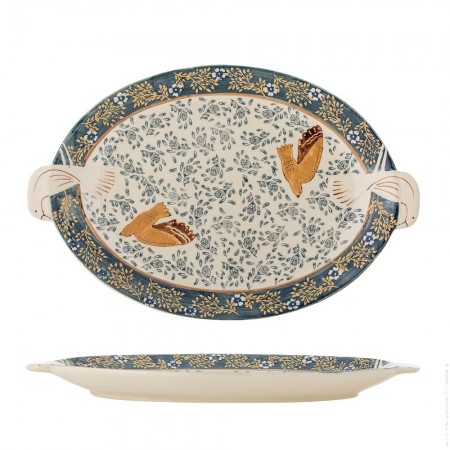 Hezha blue serving tray