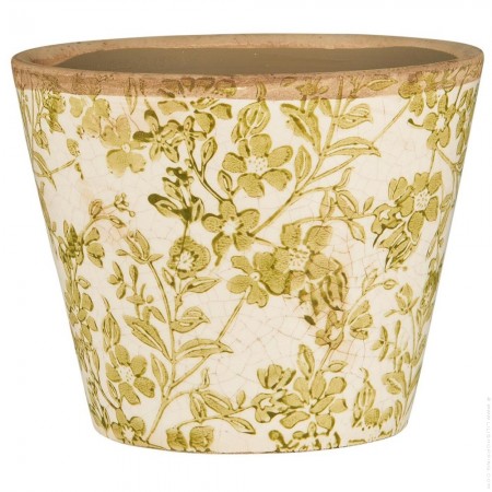 Pot fleurs vertes 13 cm