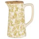 Pichet fleurs vertes