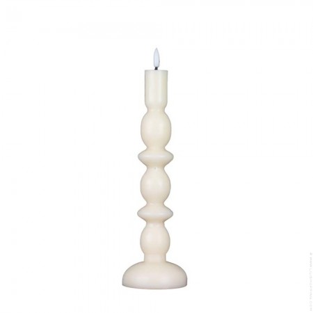 Bougie chandelier LED écrue S
