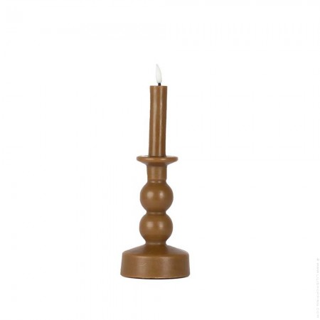 Bougie chandelier LED marron S
