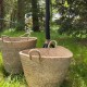 Panier rond naturel H 40 cm