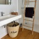 A laver woven palm leaf basket