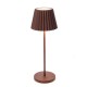 Lampe de table LED sans fil rechargeable Artik marron